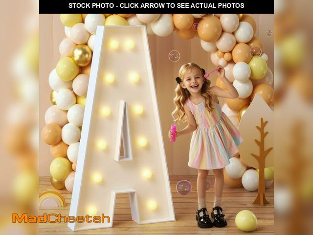 Lot 74-12603958 - imprsv Marquee Light Up Letters, 4FT Mosaic Letters with Light for Baby Shower Graduation Party Deco...