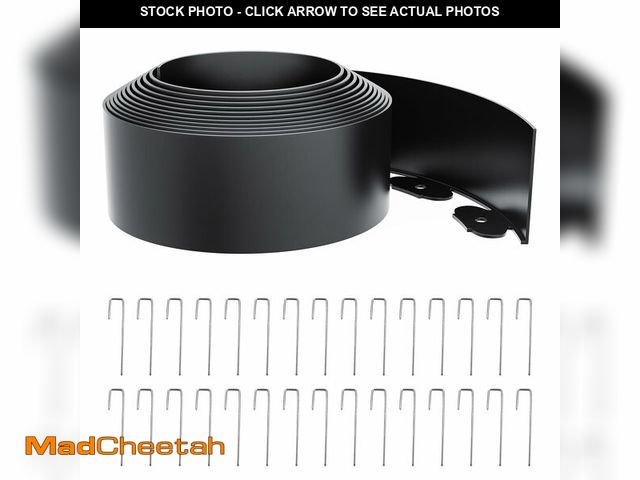 Lot 74-12455662 - Landscape Edging 4 Inch Tall 20FT with 30Pcs Metal Spikes, Plastic Garden Edging Border Landscape Ed...