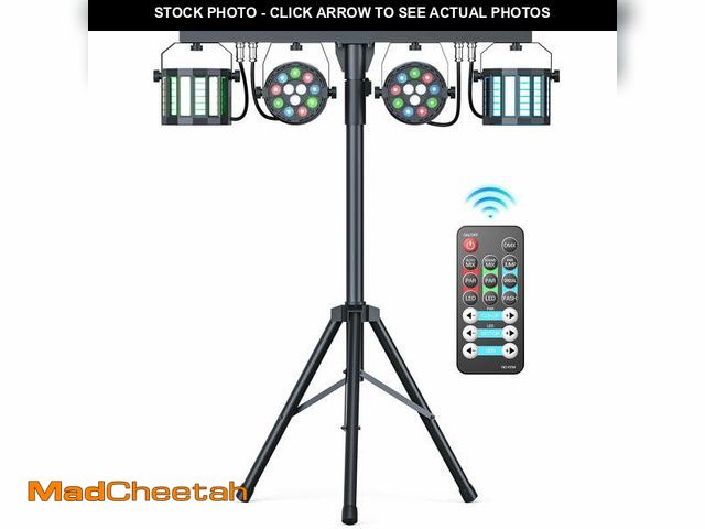 Lot 74-12834494 - DJ Lights with Stand, 24PCS+8PCS RGBW Party Bar Light Set,Sound Activated LED Stage Lighting for Dis...