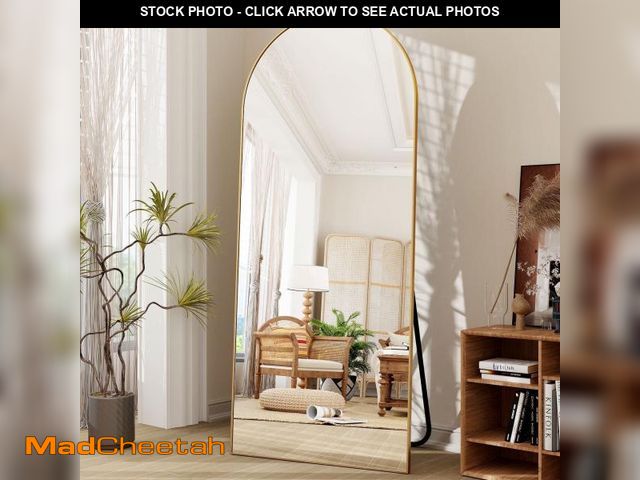 Lot 74-14608561 - BEAUTYPEAK 71"x27.1" Arch Full Length Mirror Oversized Floor Mirrors, Gold - USED