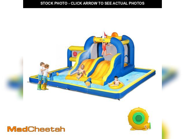 Lot 74-14311273 - Ktaxon 7-in-1 Inflatable Water Slide Bounce House with Blower, Dual Slides Water Park, Bounce Area &...