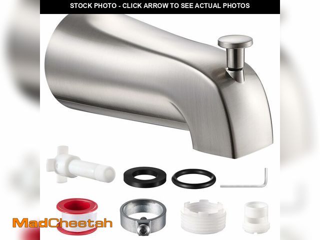 Lot 74-13549687 - Universal Bathtub Tub Spout with Diverter, Fits 1/2" Slip-Fit Copper Pipe and 1/2" IPS &amp; 3/4" IP...