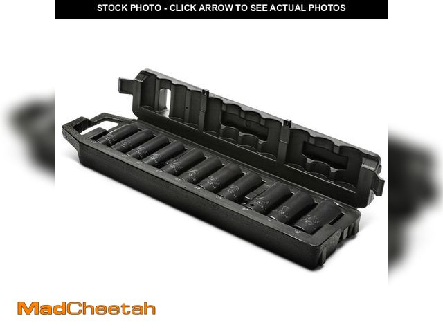 Lot 74-14606811 - (MISSING ONE PIECE) Husky 1/2 in. Drive SAE 6-Point Deep Impact Socket Set with Storage Case (11-Pie...