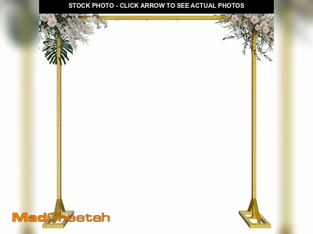 Lot 74-12449997 - 8.2FT Adjustable Backdrop Stand Kit - Square Wedding Arch &amp; Balloon Arch for Photo Booth Backgro...