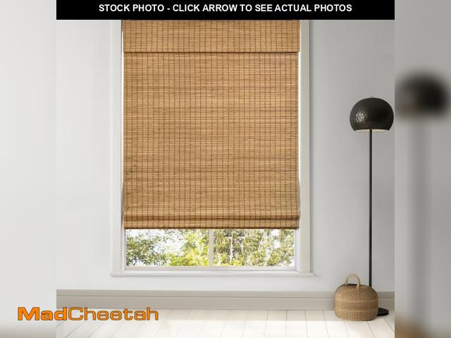 Lot 74-12481082 - LazBlinds Cordless Bamboo Roman Shades, Privacy Blinds for Interior Windows, Room Darkening Roll Up ...