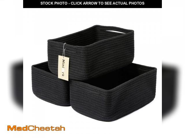 Lot 74-11553642 - MiniArk Shelf Storage Baskets for Organizing  Closet Organizer Bins  Small Toy Basket  Woven Rope Ba...