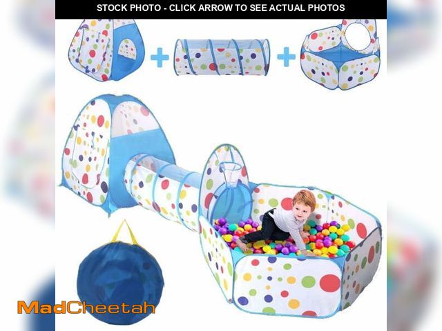 Lot 74-12782344 - 3-in-1 Tunnel Tent with Ball Pit for Gift Play Tent with Ball Pit &amp; Basketball Hoop, Tunnel for ...