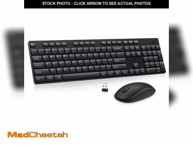 Lot 74-14482735 - Wireless Keyboard and Mouse Combo, EDJO Silent Full Size Cordless USB Keyboard Mouse, 2.4GHz Lag-Fre...