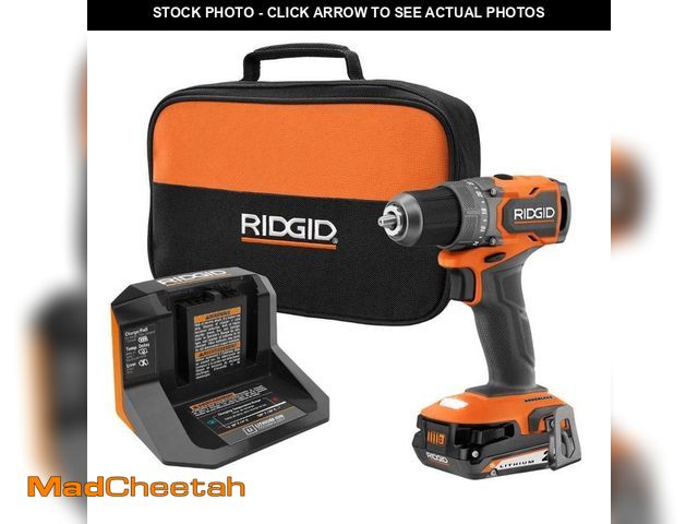 Lot 74-14278642 - RIDGID 18V SubCompact Brushless Cordless Drill/Driver Kit with 2 Ah Battery and Charger - UNUSED
