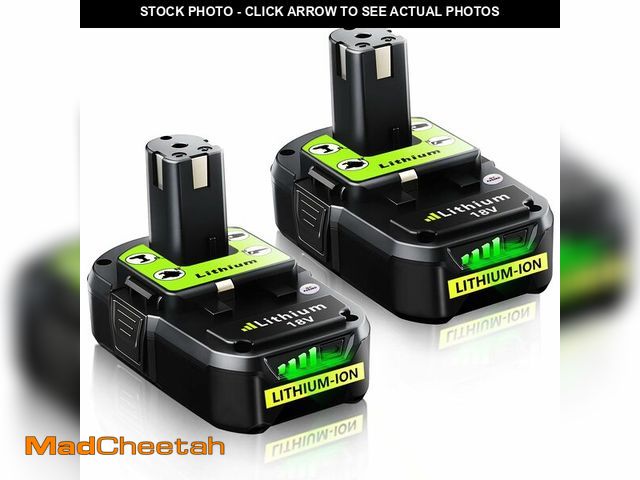 Lot 74-14056684 - ANTOOLOCKER Replacement for Ryobi 18V Battery: 18V 4.0Ah Lithium-ion Compatible with Ryobi P102 P103...