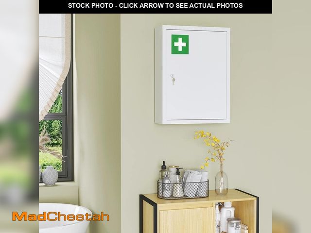 Lot 74-13289244 - Tileon 15.75 in. W x 21 in. H Rectangular White Surface Mount Medicine Cabinet without Mirror,3 Tier...