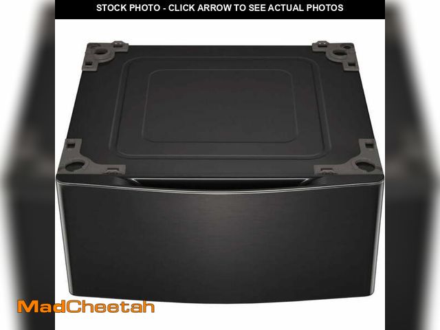 Lot 74-12862533 - LG WDP5B 29 inch Black Steel Laundry Pedestal With Storage Drawer - UNUSED