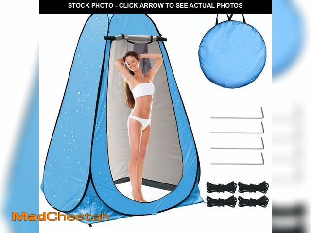 Lot 74-14585774 - GVDV Pop up Changing Room Portable Shower Tent,Extra Tall Privacy Shelters Room with Carrying Bath B...