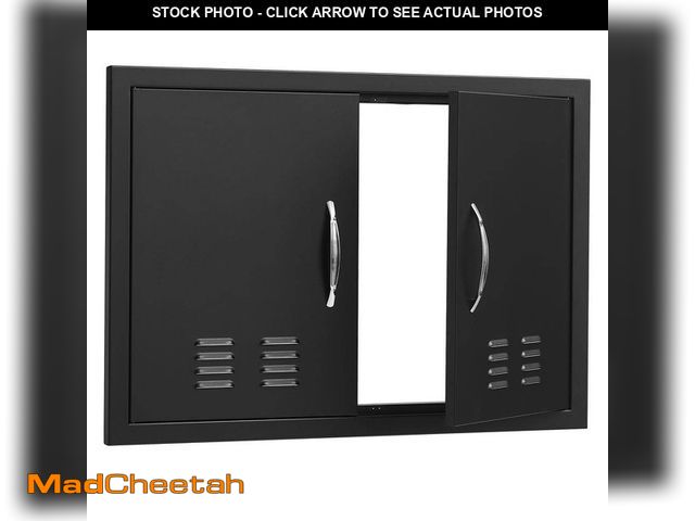 Lot 74-12659666 - SVOPES 31 in. W x 24 in. H Double Outdoor Kitchen Door BBQ Access Door Cold Plate Flush Mount Door w...