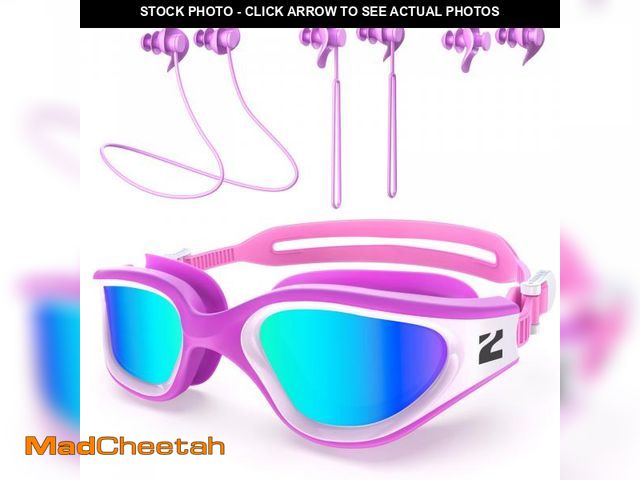 Lot 74-12123737 - ZIONOR G1 Lite Polarized Swimming Goggles with 3 Pairs Earplugs, Anti-Fog UV Protection Swim Goggle ...