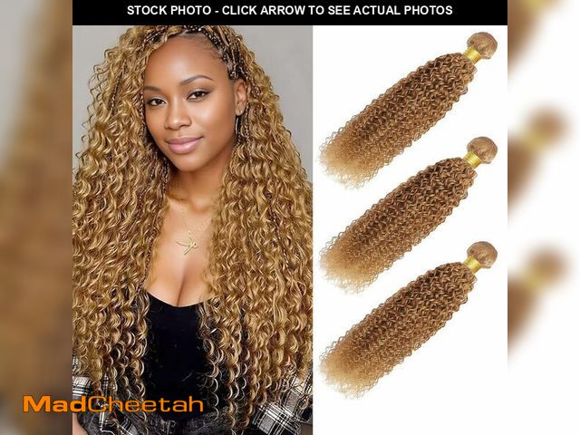 Lot 74-14342071 - ZHOUHONGYA Honey Blonde Human Hair Bundles Jerry Curly 12 14 16 Inch 27 Color Brazilian Remy Human H...