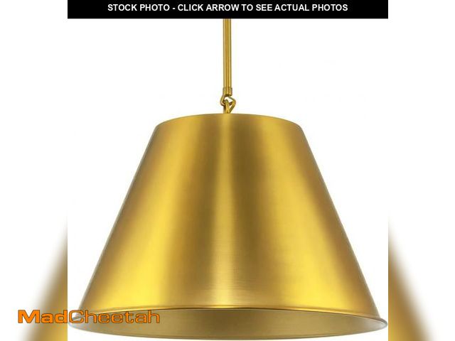 Lot 74-12398022 - Kira Home Vida 18" Modern Industrial Pendant Light + Metal Empire Shade, Adjustable Hanging Height, ...