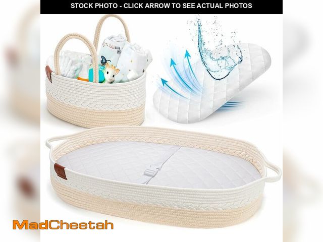 Lot 74-13068224 - Deluxe Baby Changing Basket for Baby Dresser, Cotton Moses Baskets for Newborn, Babies Change Unisex...