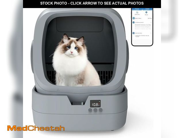 Lot 74-13710734 - UPFAS Automatic Cat Litter Box Self Cleaning - APP Control - Weight Monitoring - Ultra-Quiet, Medium...