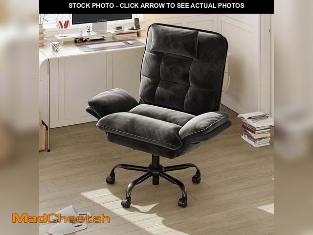 Lot 74-12937833 - Bestier Big and Tall Executive Office Chair with Flip-Up Arms for Adults, Adjustable Height, Reclini...