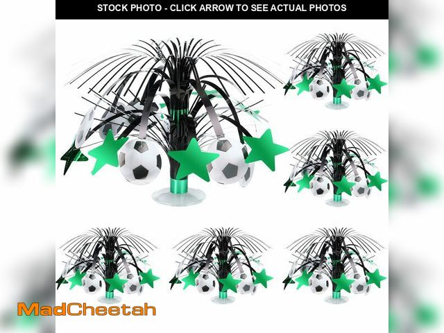 Lot 74-12706492 - Tigeen 6 Pcs Football Party Supplies Football Spray Centerpieces with Base Foil Table Toppers Decora...