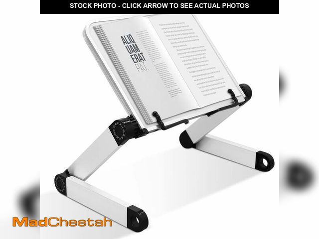 Lot 74-12601105 - Book Stand Multifunctional Adjustable Laptop Stand Book Holder Tray with Clips Ergonomic Multi Heigh...