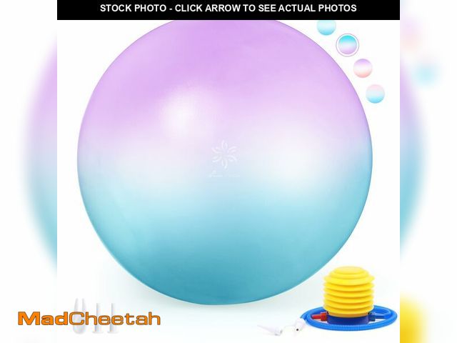 Lot 74-13548640 - Sportneer Extra Thick Exercise Ball - 25.6''Yoga Ball with Quick Pump - Anti-Burst and Slip Resistan...