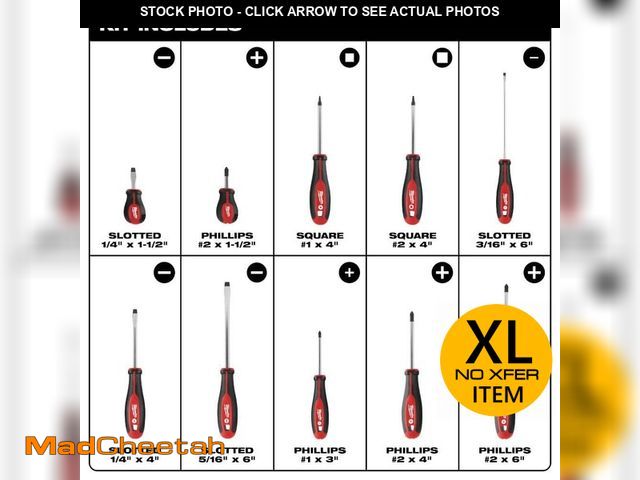 Lot 74-12871394 - Milwaukee Combination Screwdriver Set (10-Piece) - UNUSED