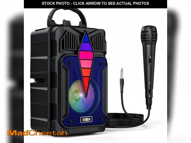 Lot 74-12435161 - Dnil Portable Bluetooth Speaker with Voice-Controlled RGB Multi-Color Rhythm Lights, Supports TWS/US...