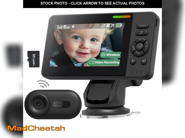 Lot 74-14603279 - Elzeeo Wireless Baby Car Camera with 1080P Advanced Night Vision and 32H Battery, No Wi-Fi Needed Ea...