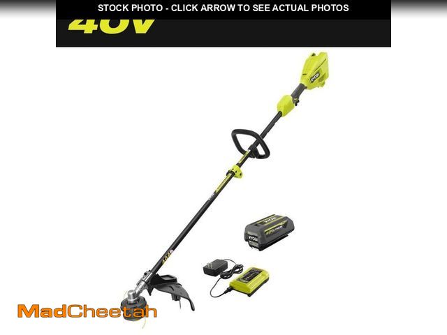 Lot 74-14559204 - RYOBI 40V 15 in. Expand-It Cordless Battery Attachment Capable String Trimmer with 4.0 Ah Battery an...