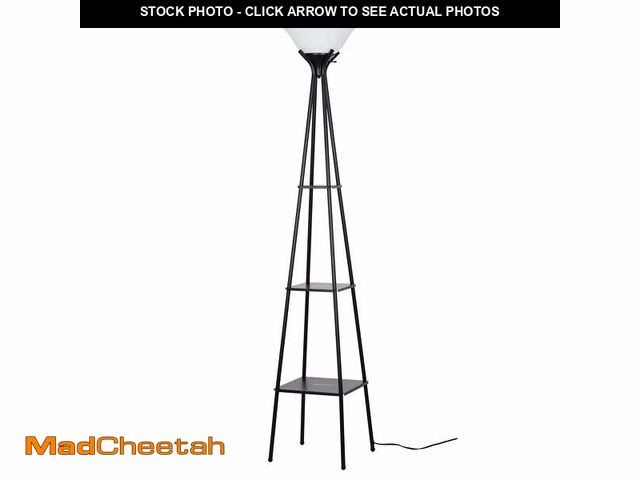 Lot 74-12687515 - Mainstays Metal Etagere Floor Lamp Charcoal Finish - UNUSED