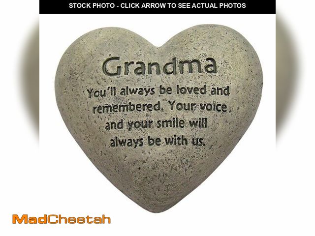Lot 74-14065333 - The Gerson Companies Heart Shaped Memorial Stone (Grandma) - USED