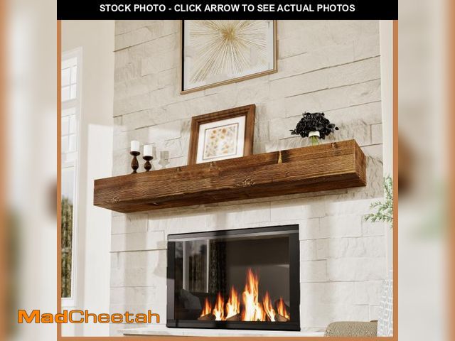 Lot 74-12484519 - Avana Fireplace Mantel - Wall-Mounted Mantles for Over Fireplace - Farmhouse Fireplace Mantle Shelve...