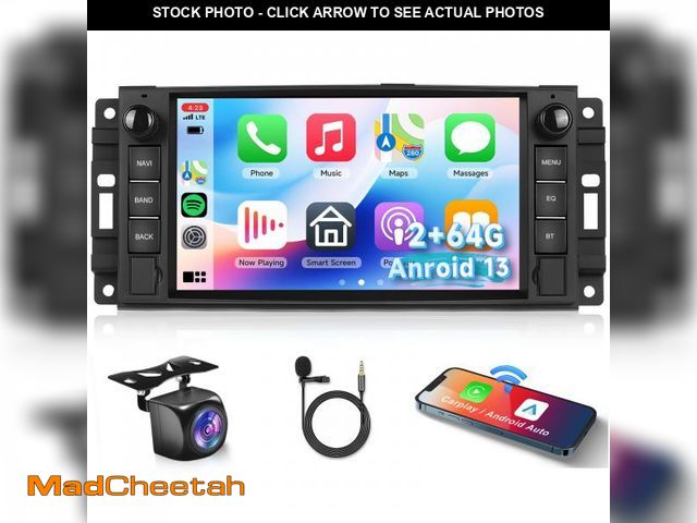 Lot 74-12181857 - Podofo [2G+64G] Car Stereo Radio for Jeep Wrangler JK Compass Patriot/Chrysler/Dodge RAM with Wirele...