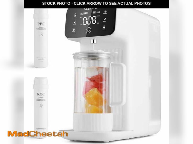 Lot 74-12667915 - Slevoo Countertop Water Filter, 5-Stage Ro Filtration System with Glass Pitcher - USED