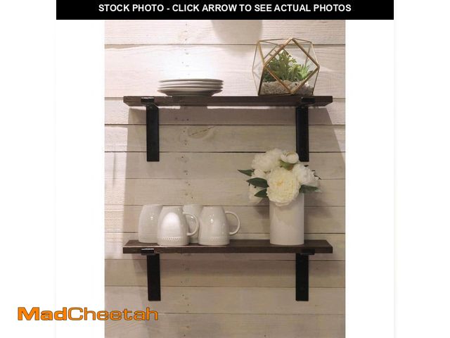 Lot 74-13768009 - 12 in. Black Steel Shelf Bracket for Wood Shelving 2 pack - UNUSED