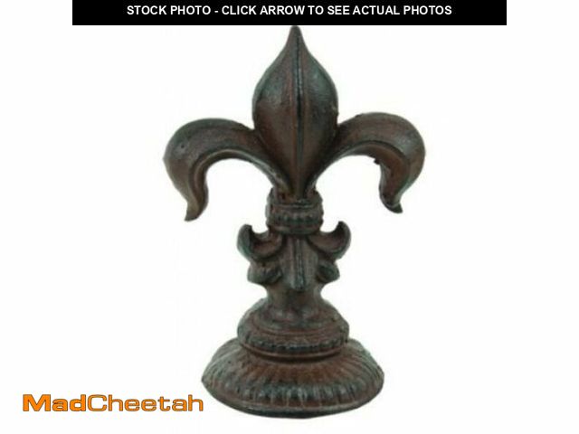 Lot 74-12699263 - Cast Iron Fleur De Lis Doorstop Lys French Decor 7" T x 5" W - UNUSED