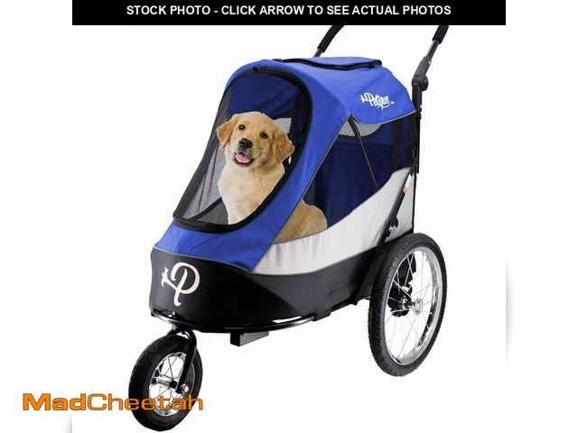 Lot 74-13710310 - Petique Trailblazer Pet Jogger/Stroller, Bike Trailer, Shock Absorbing Bike Wheels, Large Entry Way,...