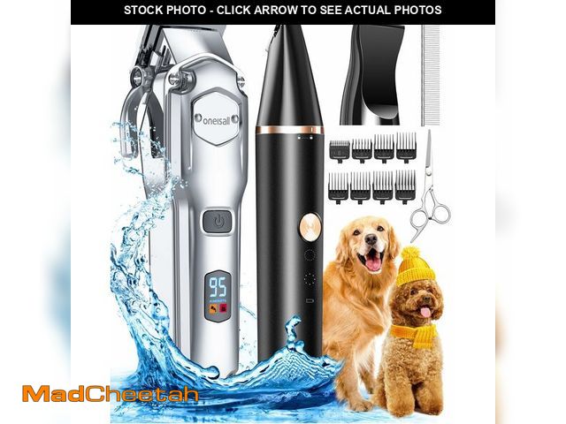 Lot 74-12715590 - oneisall Dog Grooming Kit for Heavy Thick Hair&amp;Coats/Low Noise Rechargeable Cordless Waterproof ...