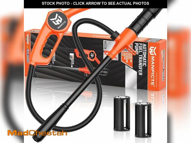 Lot 74-12703309 - MANPICTE Portable Fuel Transfer Pump, Battery Powered Siphon Pump for Gasoline, Fuel, Gas, Diesel, W...