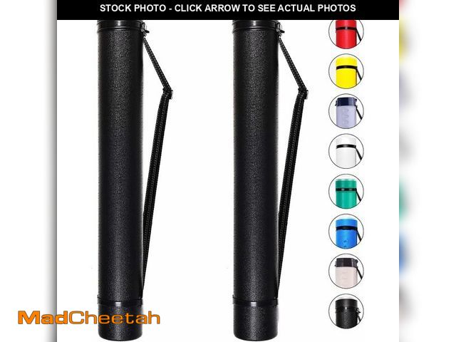 Lot 74-14067910 - (MISSING ONE) CALPALMY 2-Pack Extendable Poster Tubes Expand from 24.5" to 40" with Shoulder Strap |...