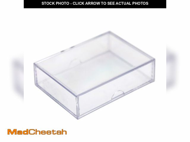 Lot 74-13710986 - 10 Pack Clear Acrylic Card Storage Boxes with Lids Ã¢â¬â 3 1/2" L x 2 1/2" W x 1" H Baseball Card...