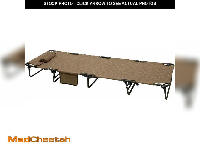 Lot 74-14598451 - SunnyFeel Portable Folding Camping Cot High Off Ground, Outdoor Sleeping Cots for Adults Heavy Duty,...