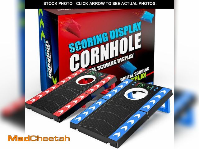 Lot 74-13950653 - HopeRock Cornhole Board Set with Manual Scoring, 2 Cornhole Boards Set &amp; Bean Bags, Corn Hole Ou...