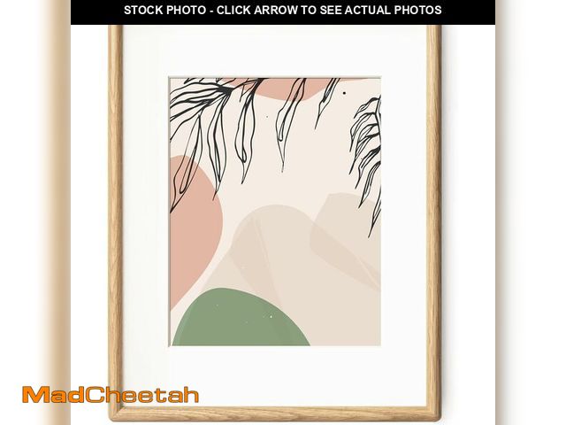 Lot 74-10897649 - Axeman 11x14 Picture Frame - Solid White Oak Frame 11 x 14 Matted to 8x10 - Rounded Corner Oak Photo...