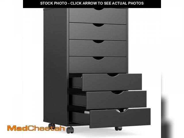 Lot 74-12540964 - OLIXIS 7 Drawer Mobile File Cabinet Under Desk Storage Organization with Wheels Vertical Filing Ches...