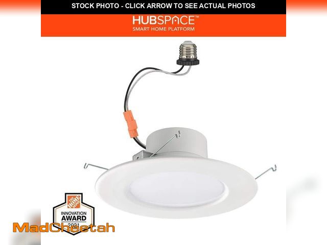Lot 74-14276613 - Commercial Electric 5 in./6 in.Smart Integrated LED Recessed Light Trim Wireless Adjustable CCT New ...