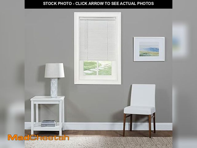 Lot 74-12632901 - Cordless Light Filtering Mini Blind - 41 Inch Width, 64 Inch Length, 1" Slat Size - Pearl White - Co...