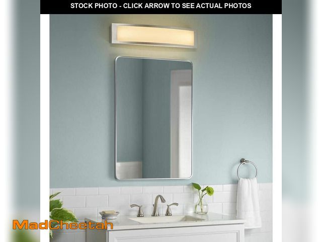 Lot 74-12920397 - *DIRTY/SCRATCHED* Hampton Bay Woodbury 24 in. 1-Light Brushed Nickel LED Vanity Light with Extra Mat...